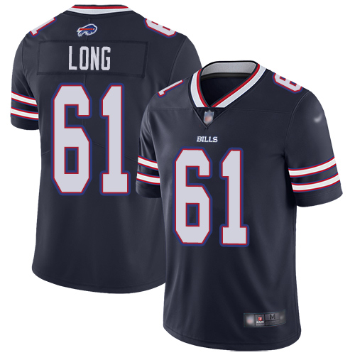 Men Buffalo Bills #61 Spencer Long Limited Navy Blue Inverted Legend NFL Jersey